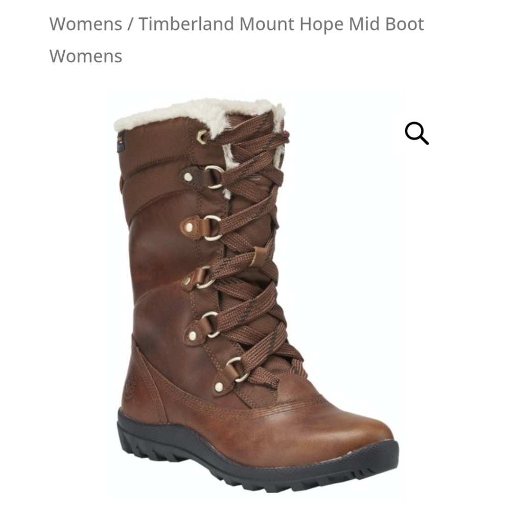 Timberland Earthkeepers Mount Hope Mid Waterproof Winter Boots - Brown Size 6
